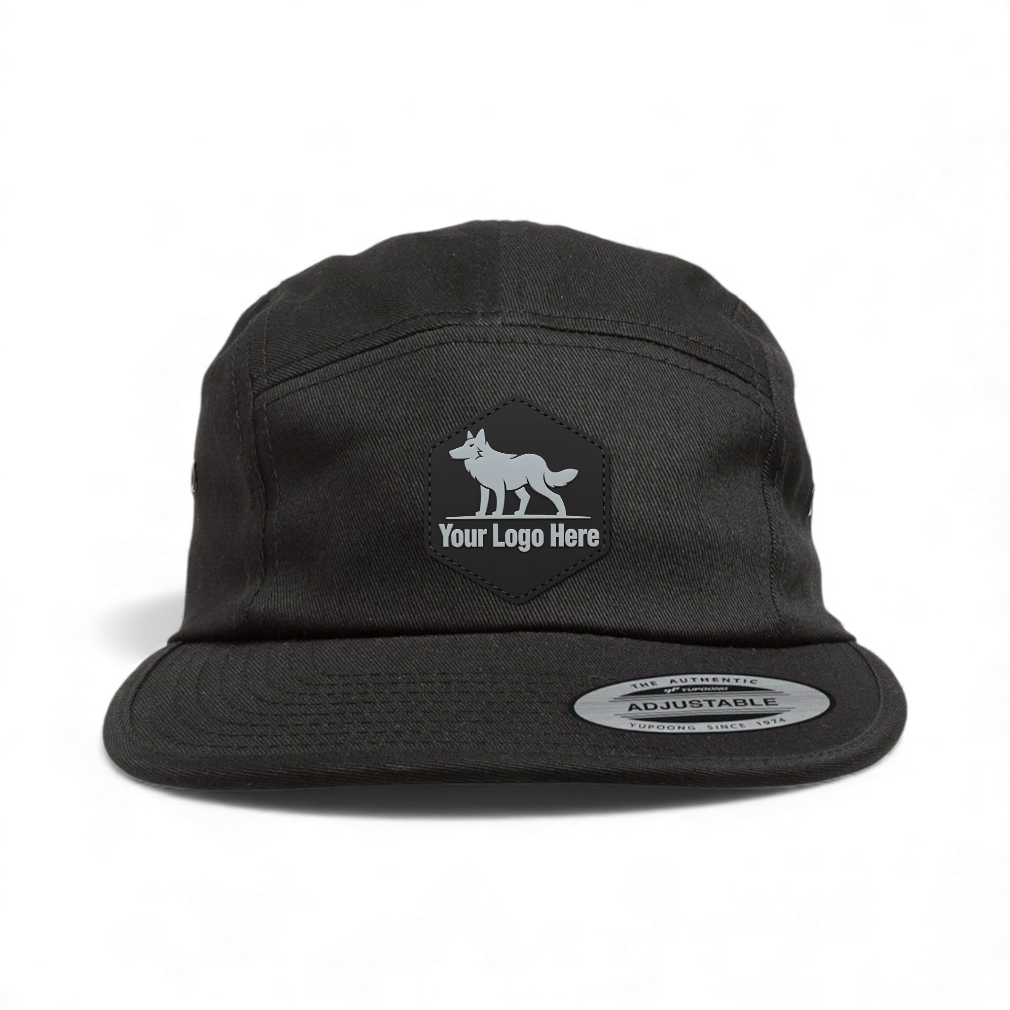 PVC patch preview of YP Classics 7005 custom hat in black