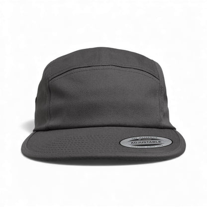 Front view of YP Classics 7005 custom hat in dark grey