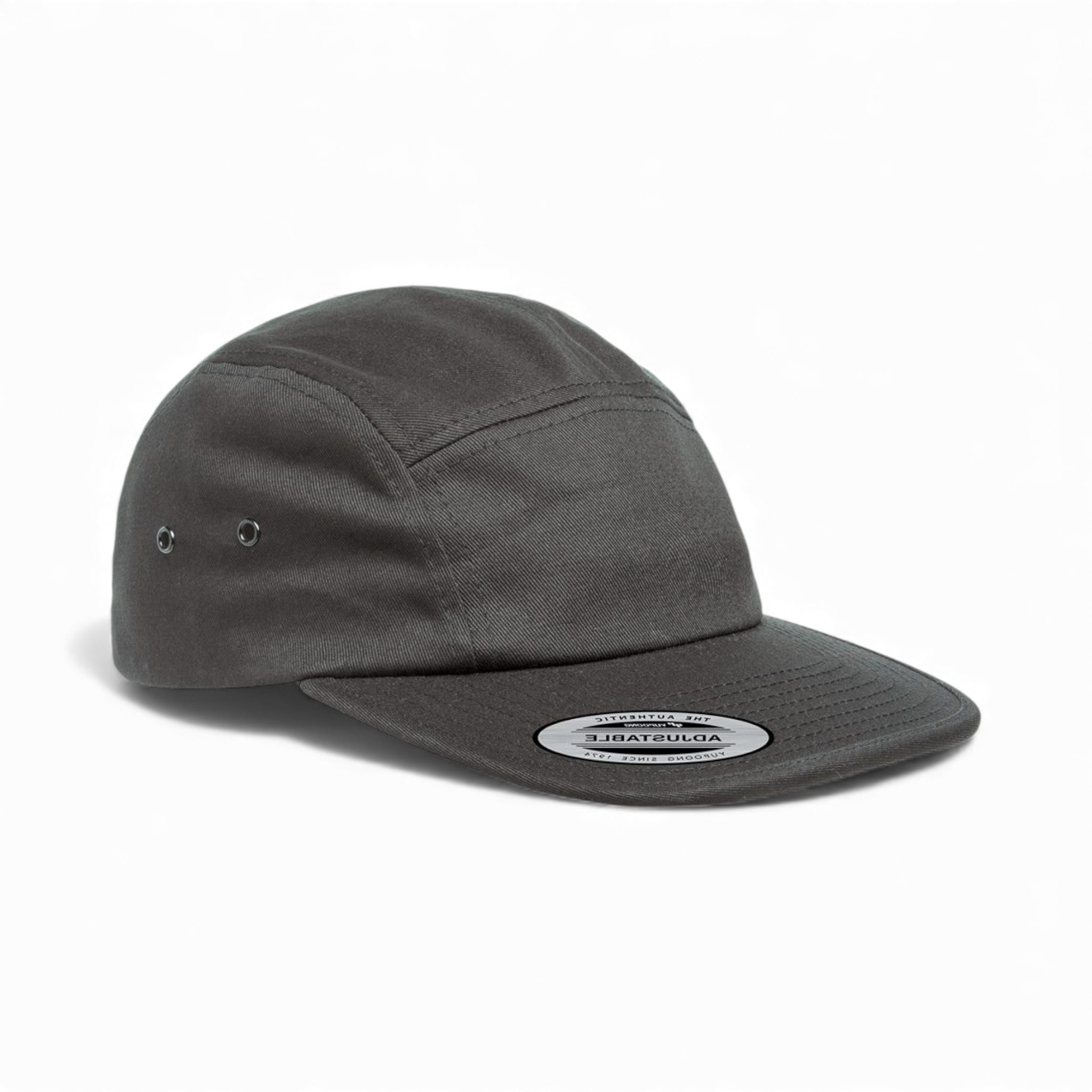 Right side view of YP Classics 7005 custom hat in dark grey